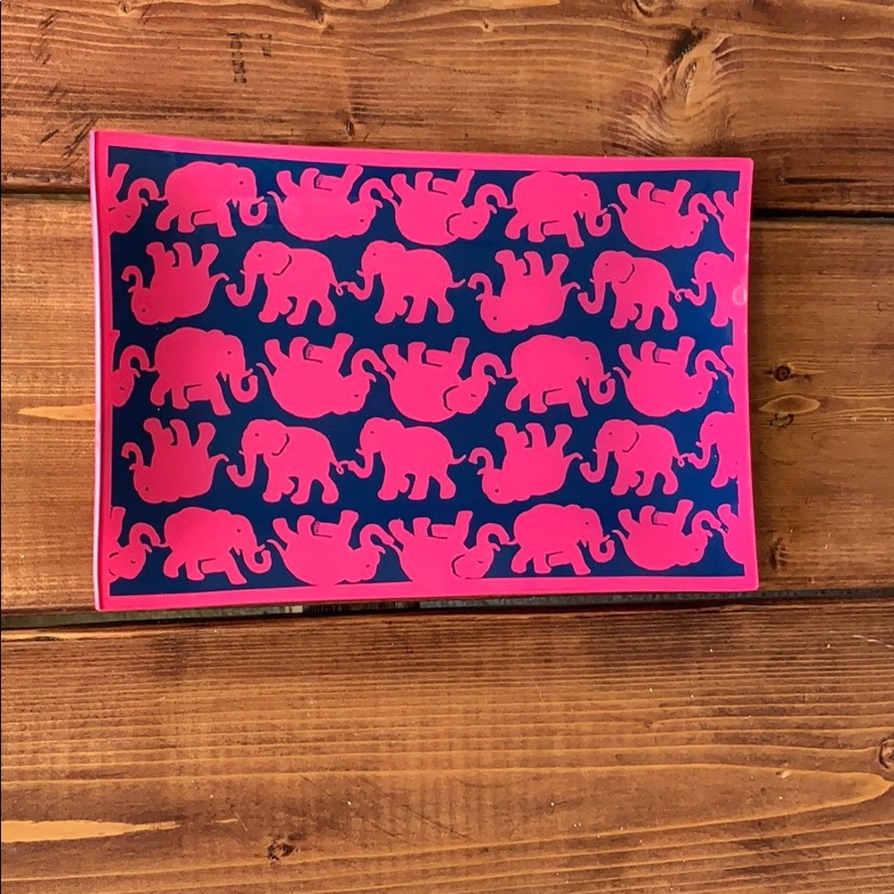 Lilly Pulitzer Glass Catchall Tray: Tusk In Sun